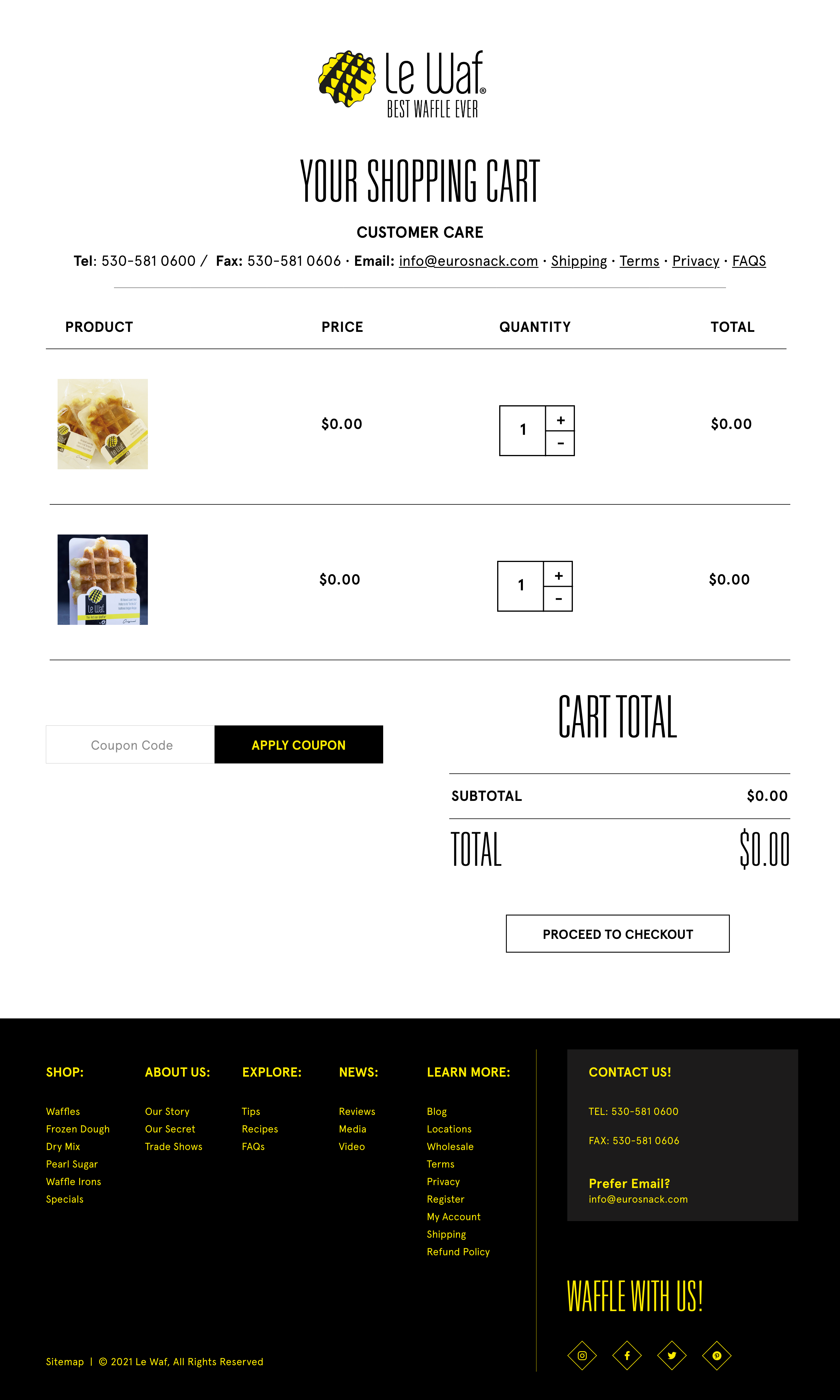 Le Waf Cart Page Design